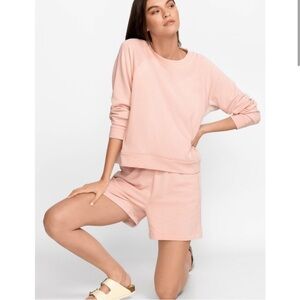 Johnny Was Calme Cozy Fleece Pull On Shorts - Light Pink - XS